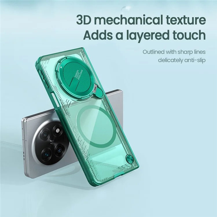 NILLKIN Iceblade FOLD для Oppo Find N5 5G чехол, совместимый с MagSafe, с крышкой объектива и подставкой, из поликарбоната и TPU - Зеленый