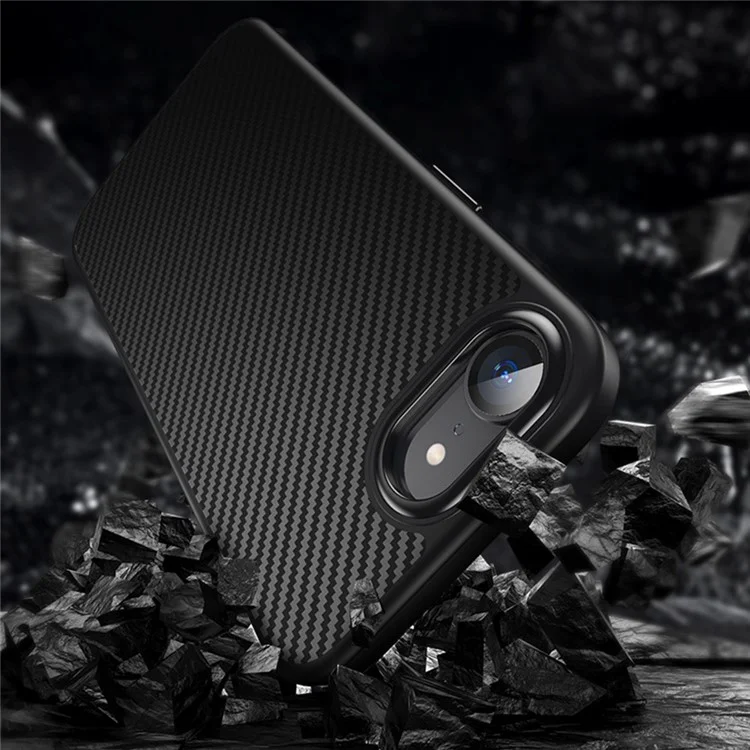 For iPhone 16e Magnetic Case Carbon Fiber Texture PC + TPU Cover