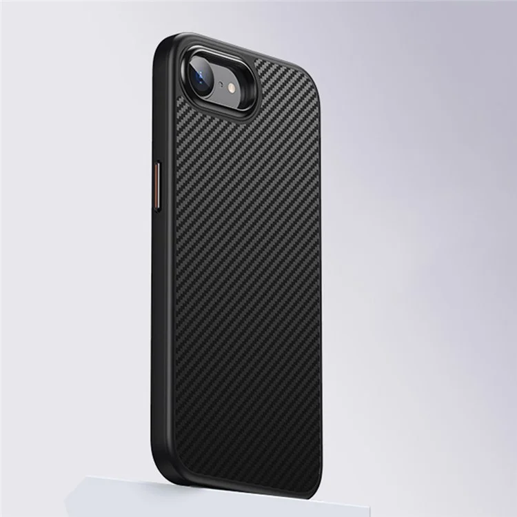 For iPhone 16e Magnetic Case Carbon Fiber Texture PC + TPU Cover