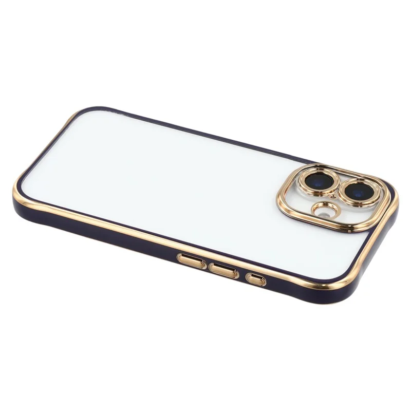 For iPhone 16 Electroplated Case 2.0mm Thick Acrylic TPU Hybrid Shockproof Phone Cover - Purple