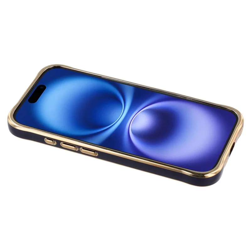 For iPhone 16 Electroplated Case 2.0mm Thick Acrylic TPU Hybrid Shockproof Phone Cover - Purple