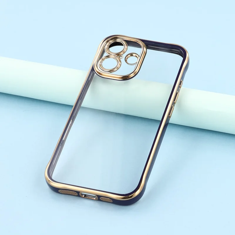 For iPhone 16 Electroplated Case 2.0mm Thick Acrylic TPU Hybrid Shockproof Phone Cover - Purple