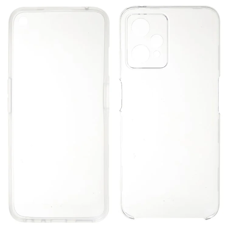 Para Realme 9 Pro 5G / 9 5G Capa de proteção desmontável 2 em 1 de tela PET Capa de proteção híbrida com cobertura completa de TPU + Acrílico