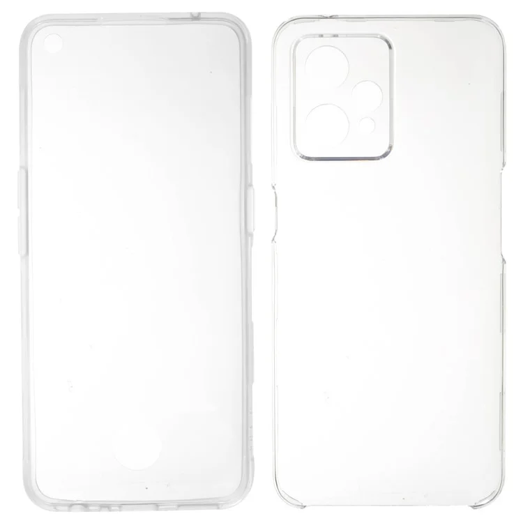 Custodia Per Telefono 2 in 1 Staccabile Per Realme 9 Pro + 5G, PET Trasparente + TPU + Copertina Anti-drop Acrilica