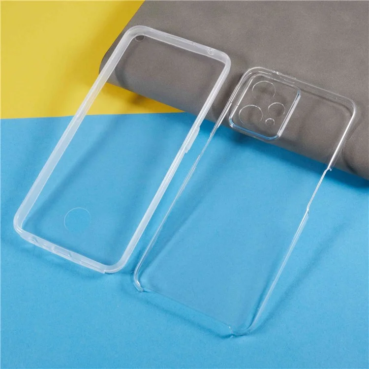 Custodia Per Telefono 2 in 1 Staccabile Per Realme 9 Pro + 5G, PET Trasparente + TPU + Copertina Anti-drop Acrilica