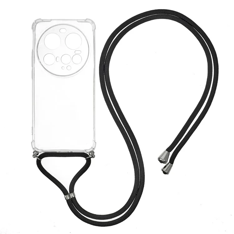 Funda para Xiaomi 15 Ultra con Esquinas Reforzadas, Transparente de TPU con Cordón
