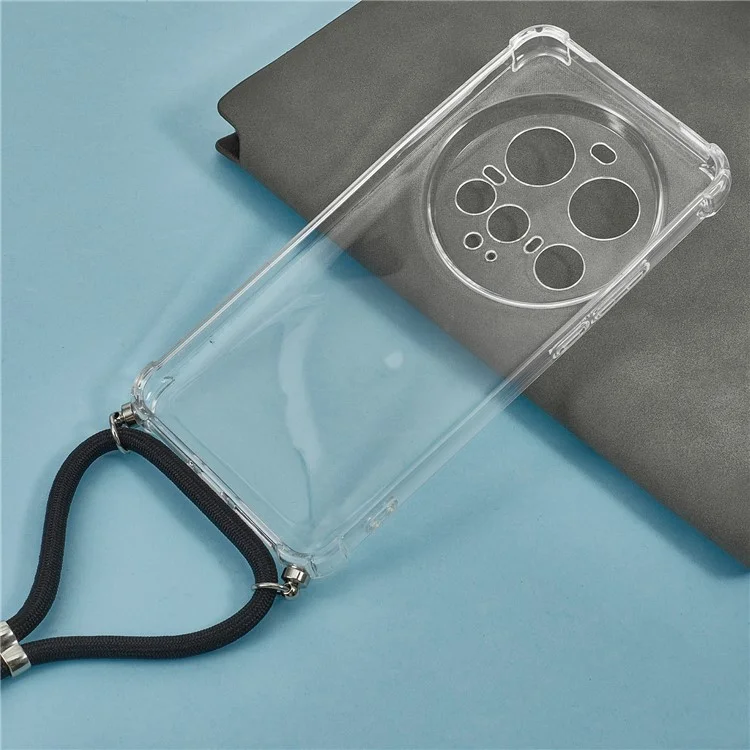 Funda para Xiaomi 15 Ultra con Esquinas Reforzadas, Transparente de TPU con Cordón
