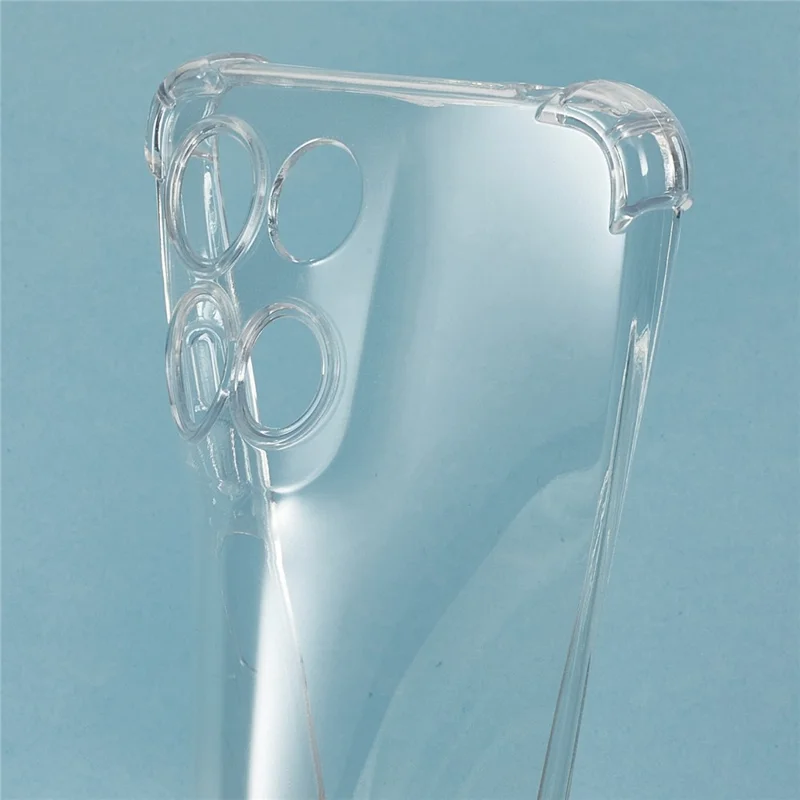 For Motorola Moto G15 4G Case Reinforced Corner TPU Clear Phone Cover with Lanyard