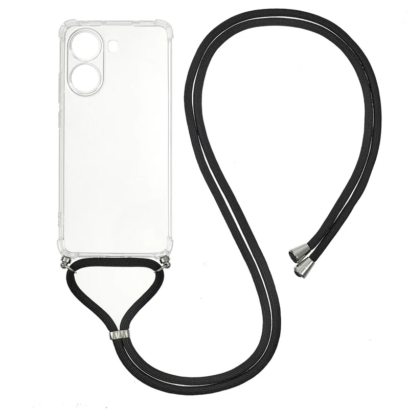 Funda Transparente para Xiaomi Poco X7 Pro 5G / Redmi Turbo 4 5G con Esquinas Reforzadas de TPU y Cordón