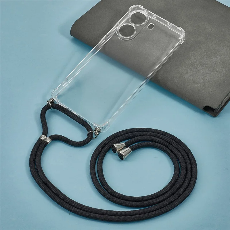 Funda Transparente para Xiaomi Poco X7 Pro 5G / Redmi Turbo 4 5G con Esquinas Reforzadas de TPU y Cordón