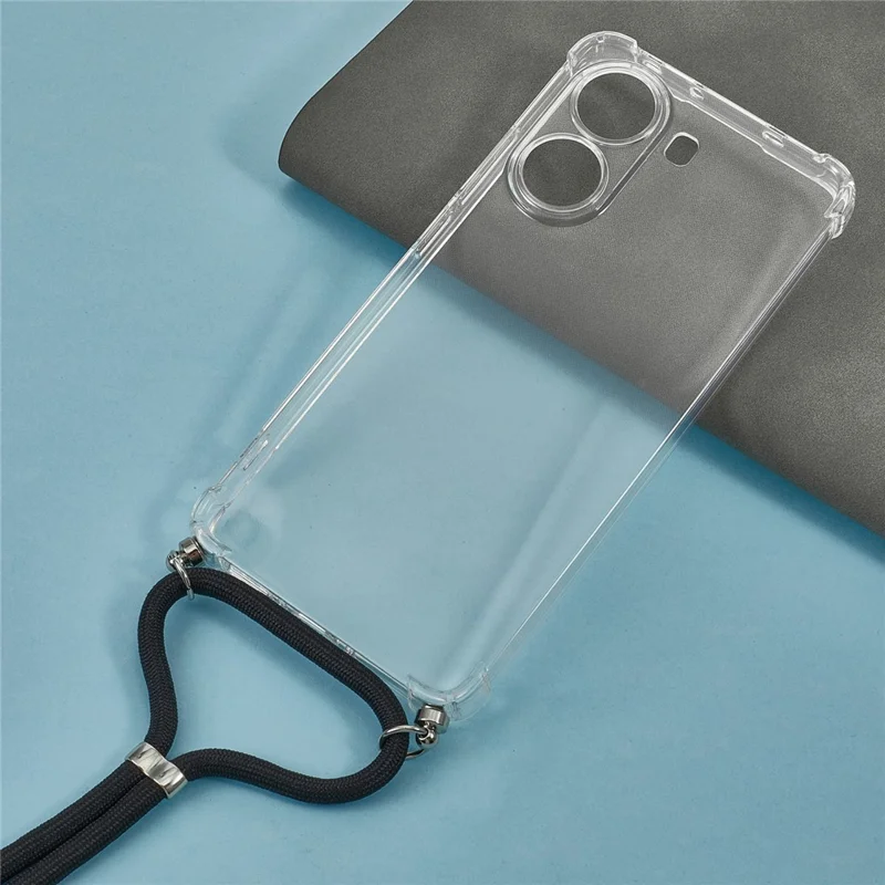 Funda Transparente para Xiaomi Poco X7 Pro 5G / Redmi Turbo 4 5G con Esquinas Reforzadas de TPU y Cordón