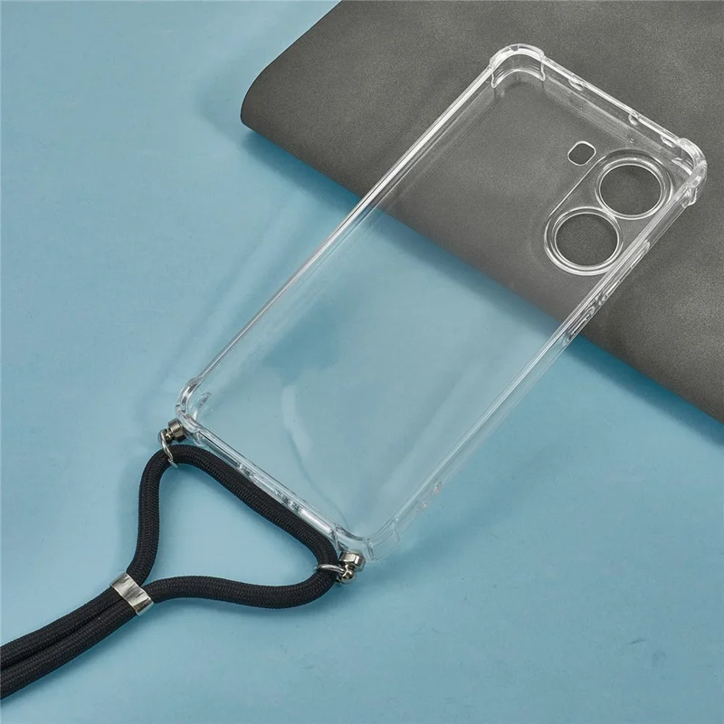 Funda Transparente para Xiaomi Poco X7 Pro 5G / Redmi Turbo 4 5G con Esquinas Reforzadas de TPU y Cordón
