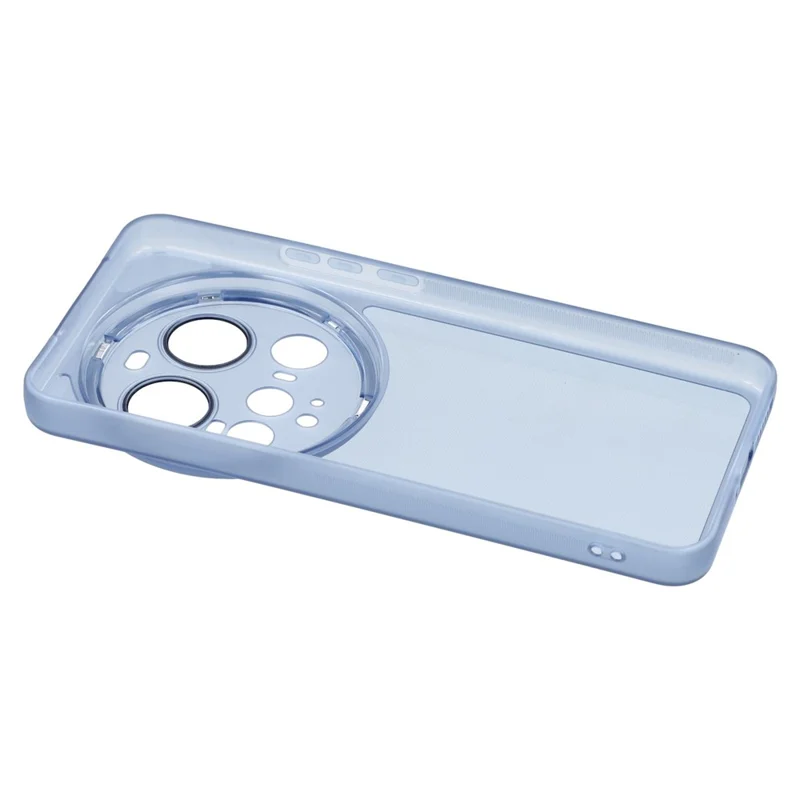 For Xiaomi 15 Ultra Case Electroplated Camera Frame TPU Phone Cover - Transparent Blue