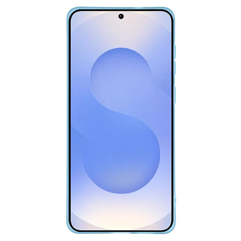 Cover per Samsung Galaxy S25 Edge con Cornice Elettroplaccata per Fotocamera - Trasparente Blu