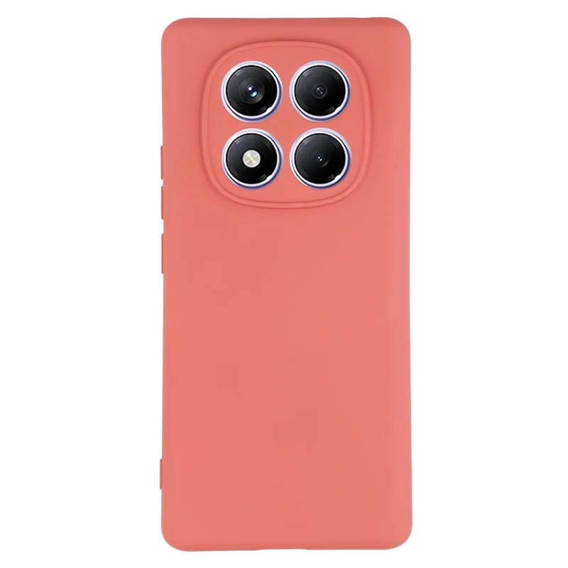 Funda para Xiaomi Redmi Note 14 Pro 4G - Carcasa Trasera de TPU Suave Antiarañazos con Revestimiento de Fibra - Rojo Espino