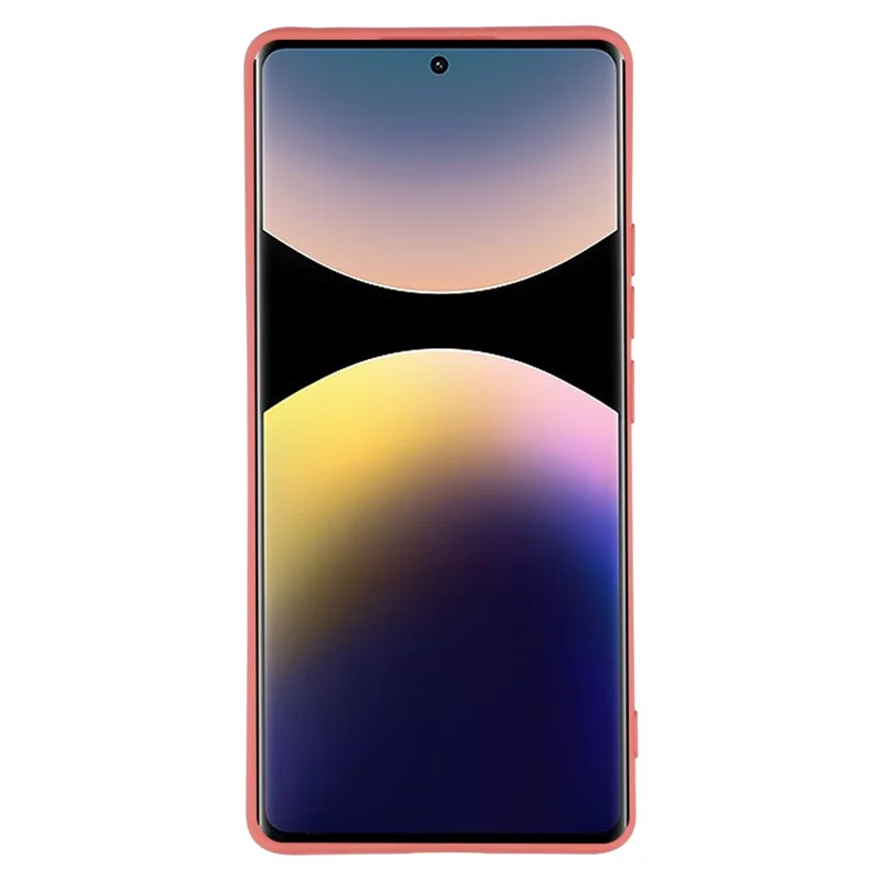 Funda para Xiaomi Redmi Note 14 Pro 4G - Carcasa Trasera de TPU Suave Antiarañazos con Revestimiento de Fibra - Rojo Espino