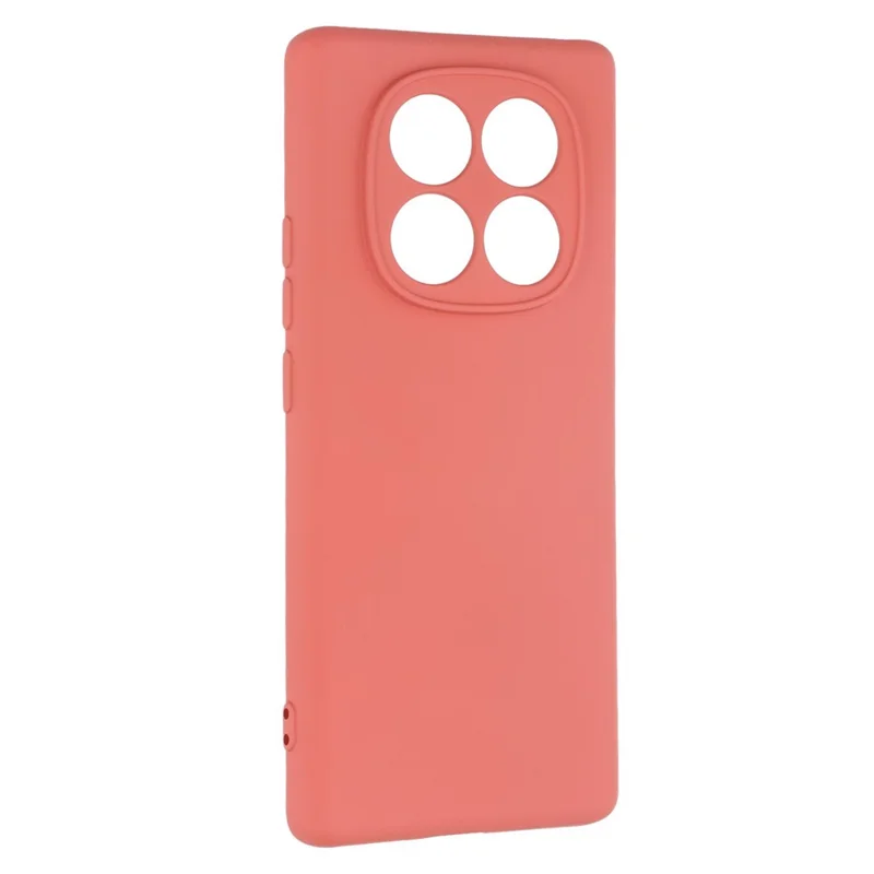 Funda para Xiaomi Redmi Note 14 Pro 4G - Carcasa Trasera de TPU Suave Antiarañazos con Revestimiento de Fibra - Rojo Espino