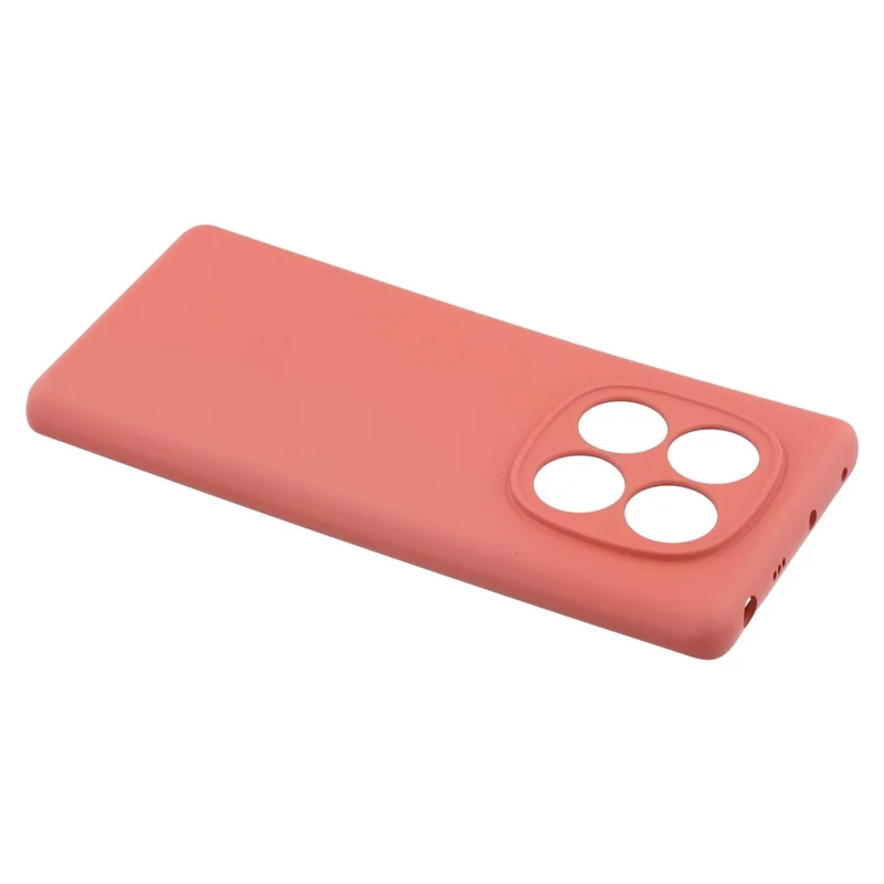 Funda para Xiaomi Redmi Note 14 Pro 4G - Carcasa Trasera de TPU Suave Antiarañazos con Revestimiento de Fibra - Rojo Espino