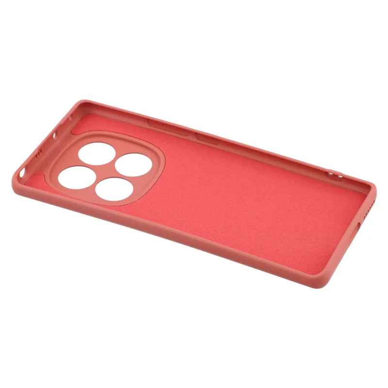Funda para Xiaomi Redmi Note 14 Pro 4G - Carcasa Trasera de TPU Suave Antiarañazos con Revestimiento de Fibra - Rojo Espino