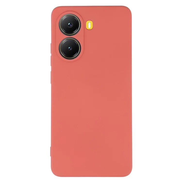 For Xiaomi Poco X7 Pro 5G / Redmi Turbo 4 5G Case TPU Back Soft Anti-Scratch Fiber Lining Phone Cover - Hawthorn Red