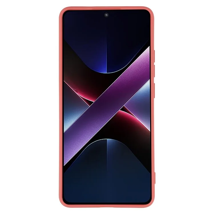 For Xiaomi Poco X7 Pro 5G / Redmi Turbo 4 5G Case TPU Back Soft Anti-Scratch Fiber Lining Phone Cover - Hawthorn Red