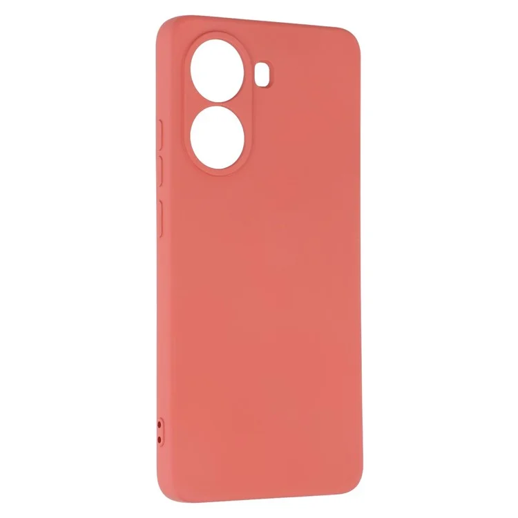 For Xiaomi Poco X7 Pro 5G / Redmi Turbo 4 5G Case TPU Back Soft Anti-Scratch Fiber Lining Phone Cover - Hawthorn Red