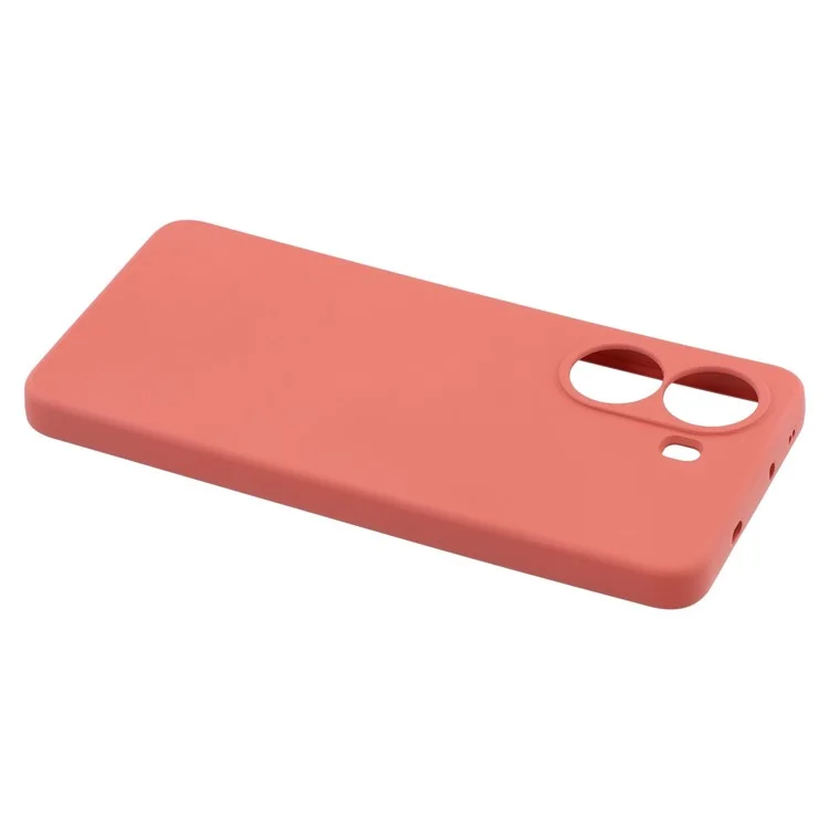 For Xiaomi Poco X7 Pro 5G / Redmi Turbo 4 5G Case TPU Back Soft Anti-Scratch Fiber Lining Phone Cover - Hawthorn Red