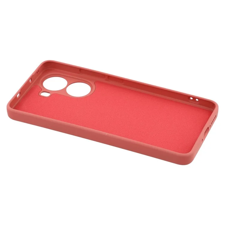 For Xiaomi Poco X7 Pro 5G / Redmi Turbo 4 5G Case TPU Back Soft Anti-Scratch Fiber Lining Phone Cover - Hawthorn Red