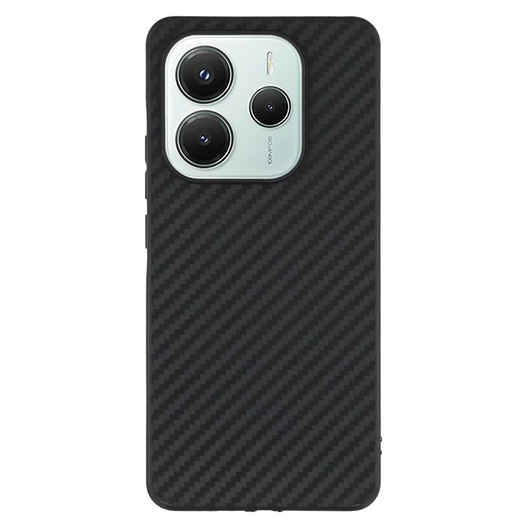Coque pour Xiaomi Redmi Note 14 5G Étui Souple en TPU Texture Fibre de Carbone Antichoc