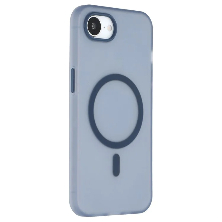 Étui pour iPhone 16e Compatible avec MagSafe TPU Translucide Mat - Bleu Marine
