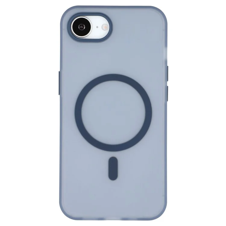 Étui pour iPhone 16e Compatible avec MagSafe TPU Translucide Mat - Bleu Marine