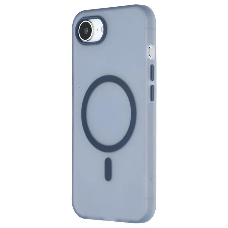 Étui pour iPhone 16e Compatible avec MagSafe TPU Translucide Mat - Bleu Marine
