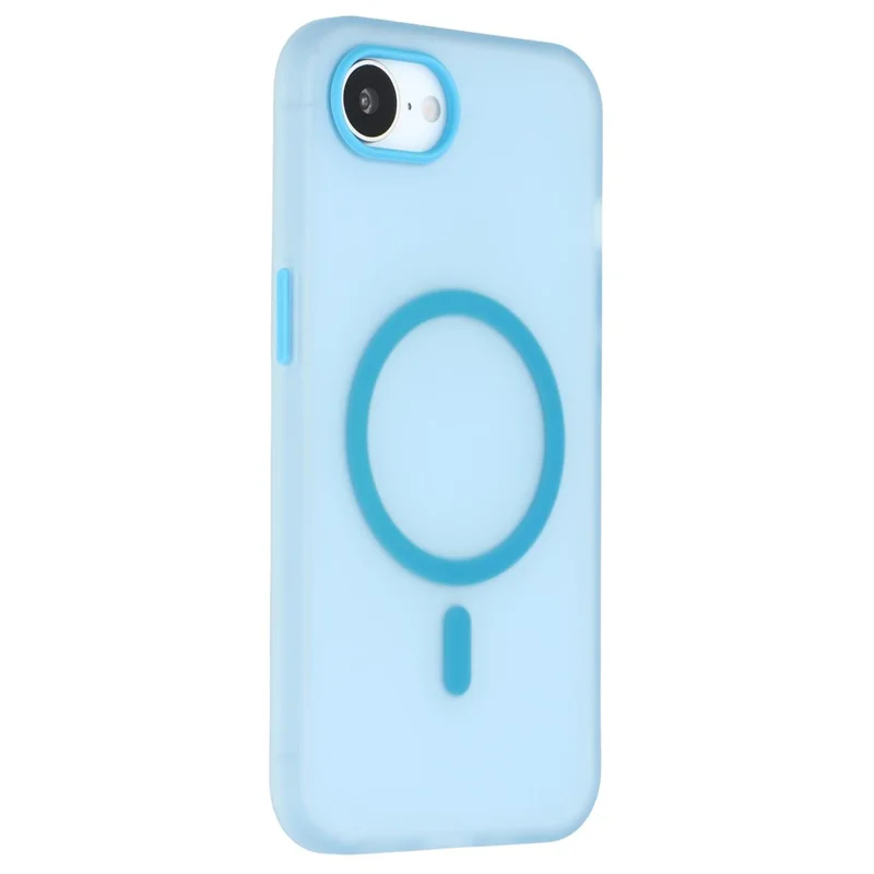 For iPhone 17e / 16e Case Compatible with MagSafe Translucent Matte TPU Phone Cover - Blue