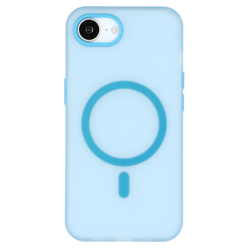 For iPhone 17e / 16e Case Compatible with MagSafe Translucent Matte TPU Phone Cover - Blue