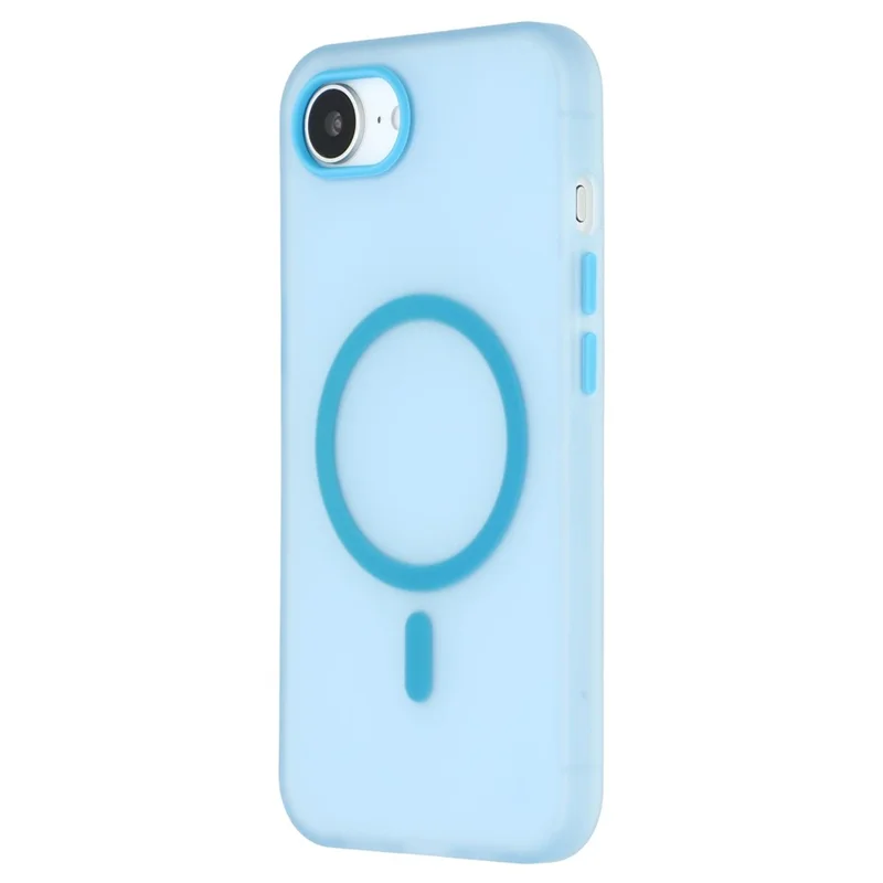 For iPhone 17e / 16e Case Compatible with MagSafe Translucent Matte TPU Phone Cover - Blue
