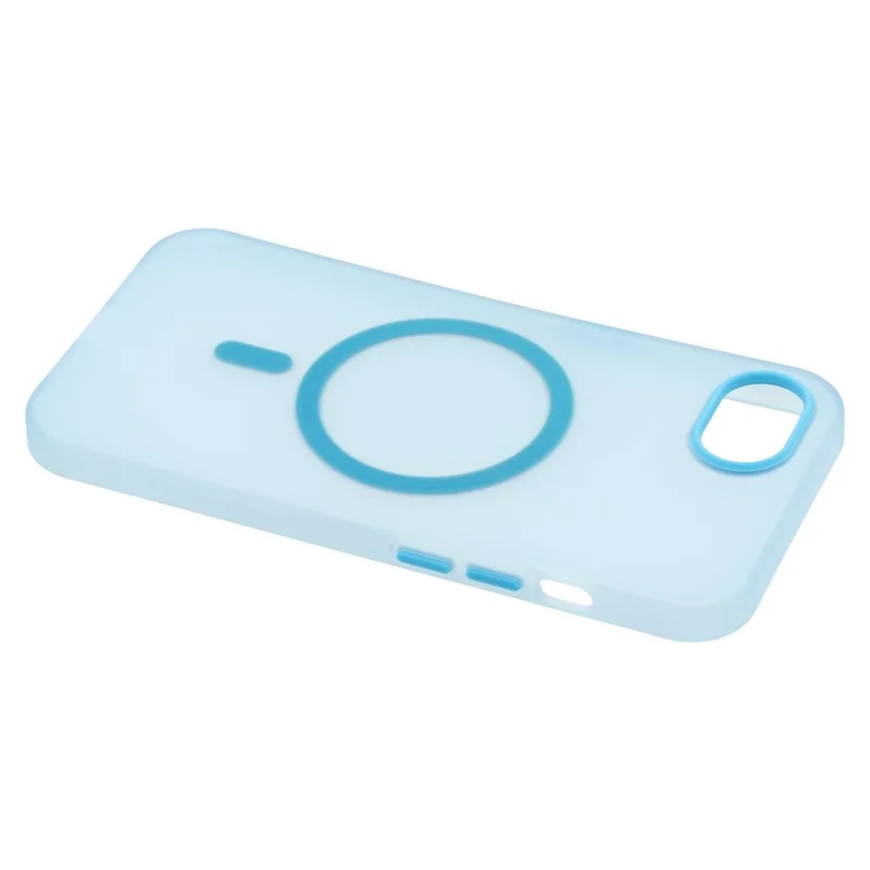 For iPhone 17e / 16e Case Compatible with MagSafe Translucent Matte TPU Phone Cover - Blue