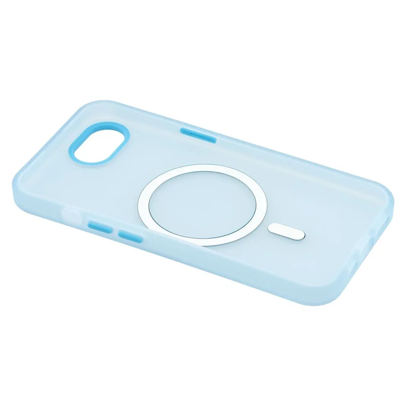 For iPhone 17e / 16e Case Compatible with MagSafe Translucent Matte TPU Phone Cover - Blue