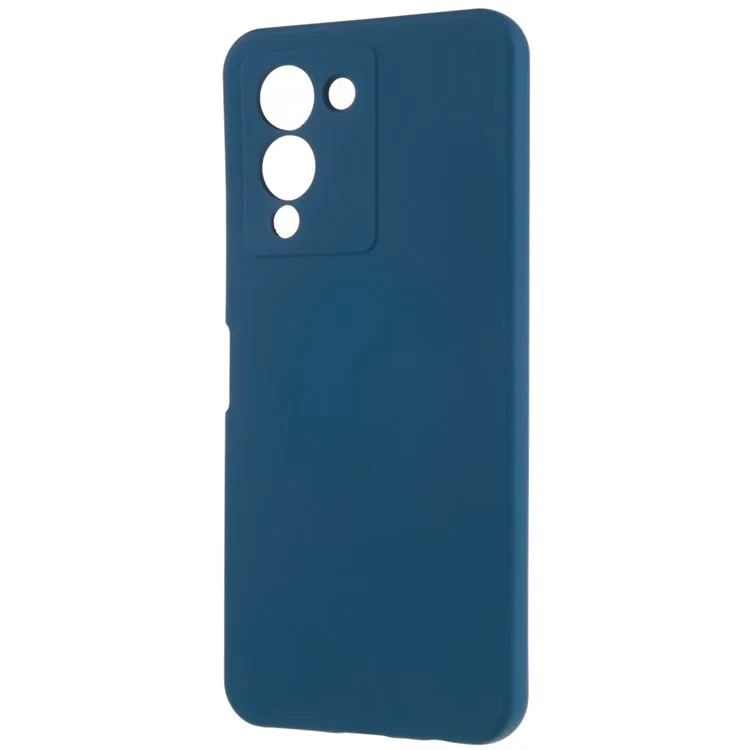 Для Infinix Note 12 5G 2,0 мм толщиной TPU Impact Defender Case Liquid Silicone Texture Anti-Scratch Phone Cover - Blue