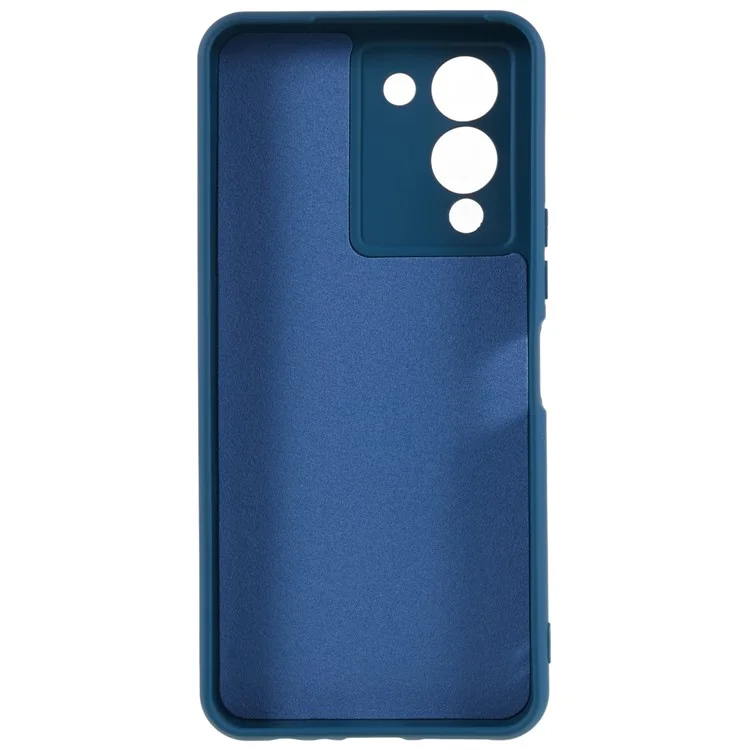 Для Infinix Note 12 5G 2,0 мм толщиной TPU Impact Defender Case Liquid Silicone Texture Anti-Scratch Phone Cover - Blue
