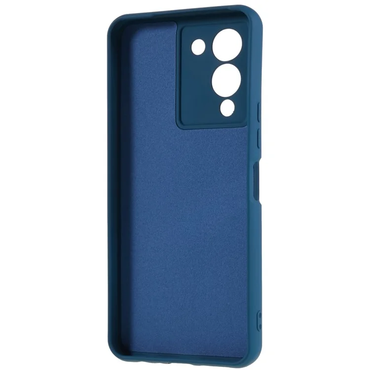 Для Infinix Note 12 5G 2,0 мм толщиной TPU Impact Defender Case Liquid Silicone Texture Anti-Scratch Phone Cover - Blue