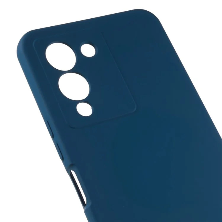 Для Infinix Note 12 5G 2,0 мм толщиной TPU Impact Defender Case Liquid Silicone Texture Anti-Scratch Phone Cover - Blue
