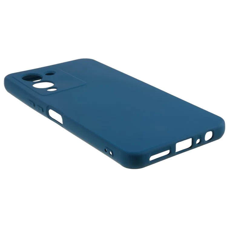 Для Infinix Note 12 5G 2,0 мм толщиной TPU Impact Defender Case Liquid Silicone Texture Anti-Scratch Phone Cover - Blue
