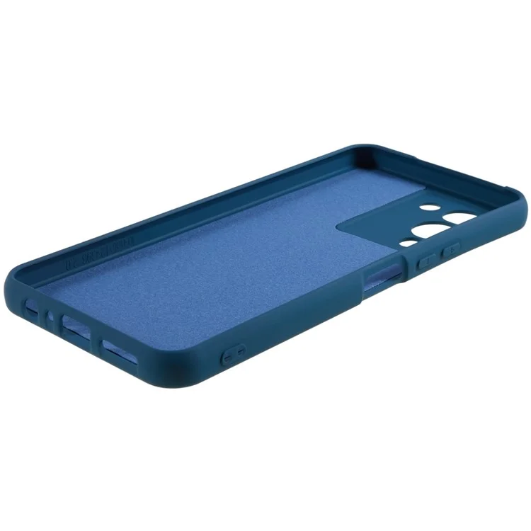 Для Infinix Note 12 5G 2,0 мм толщиной TPU Impact Defender Case Liquid Silicone Texture Anti-Scratch Phone Cover - Blue
