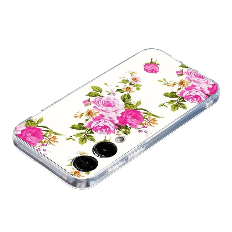 For Samsung Galaxy S25 Edge Case Pattern Printing Cell Phone TPU Back Cover - Rose Flower
