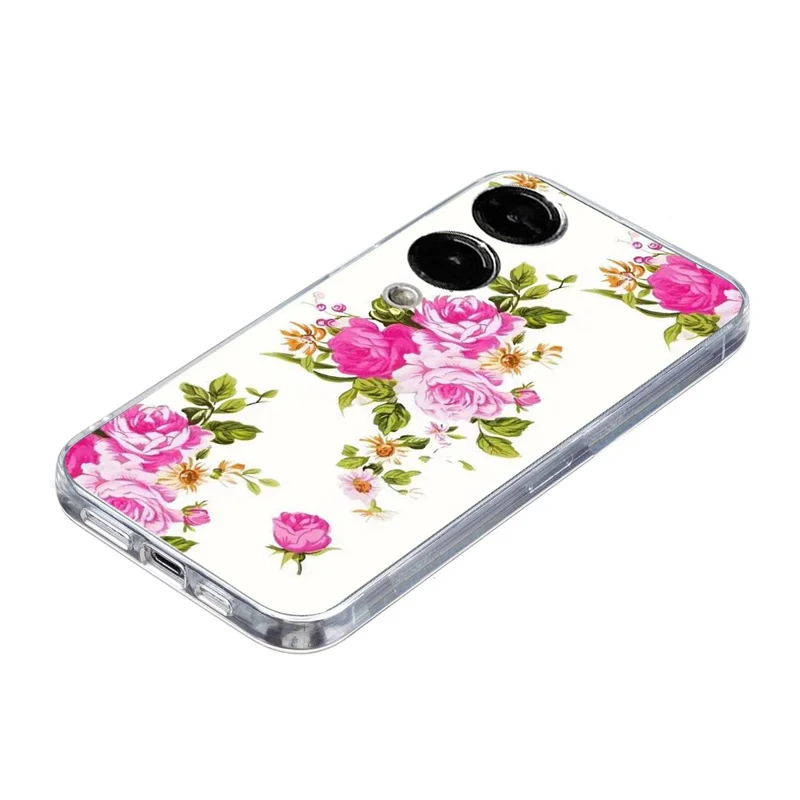 For Samsung Galaxy S25 Edge Case Pattern Printing Cell Phone TPU Back Cover - Rose Flower
