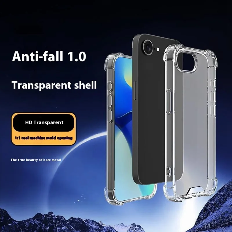 For iPhone 17e / 16e Case Reinforced Corners TPU Frame + Acrylic Back Phone Cover