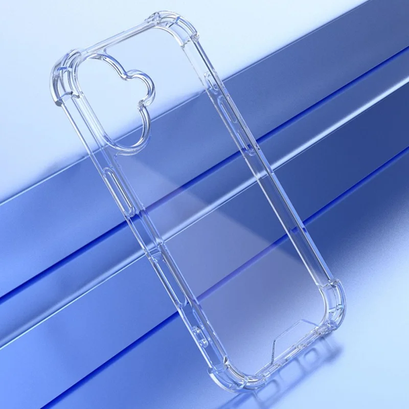 For iPhone 16 Clear Phone Case TPU + Acrylic 1.5mm Shockproof Back Cover