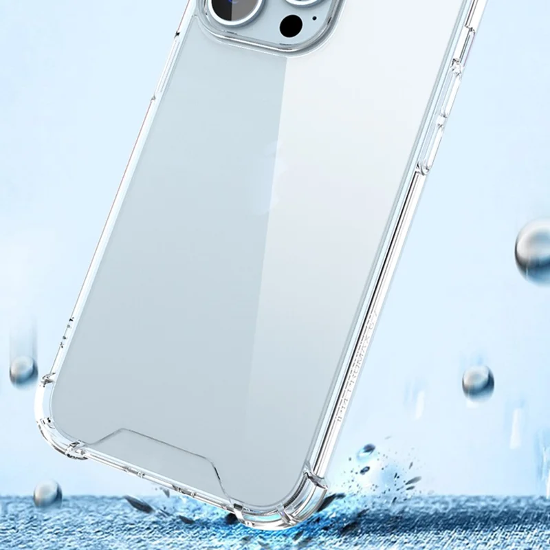 For iPhone 15 Pro Clear Phone Case TPU + Acrylic 1.5mm Shockproof Back Cover