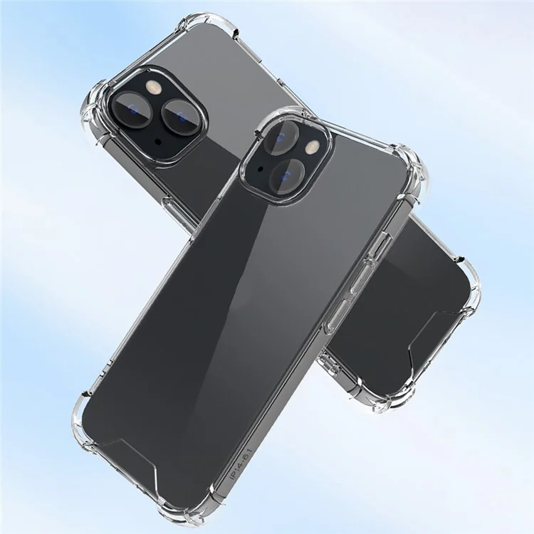 For iPhone 15 Clear Phone Case TPU + Acrylic 1.5mm Shockproof Back Cover