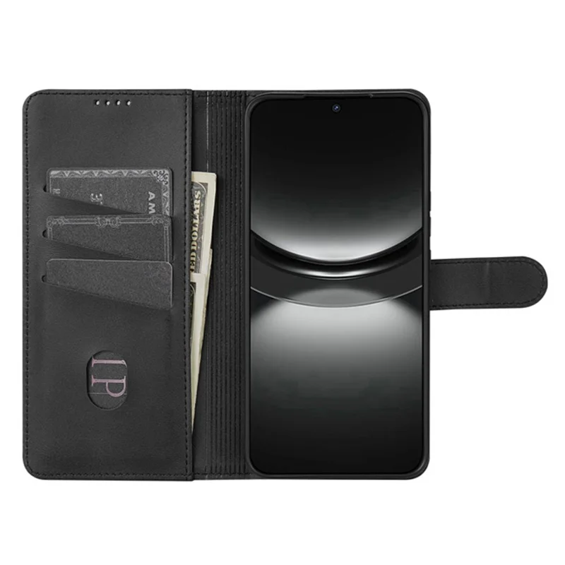 AZNS For Samsung Galaxy S25 Edge Case PU Leather Wallet Phone Cover - Black
